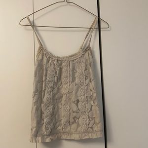 Abercrombie and Fitch Grey lace blouse size Small